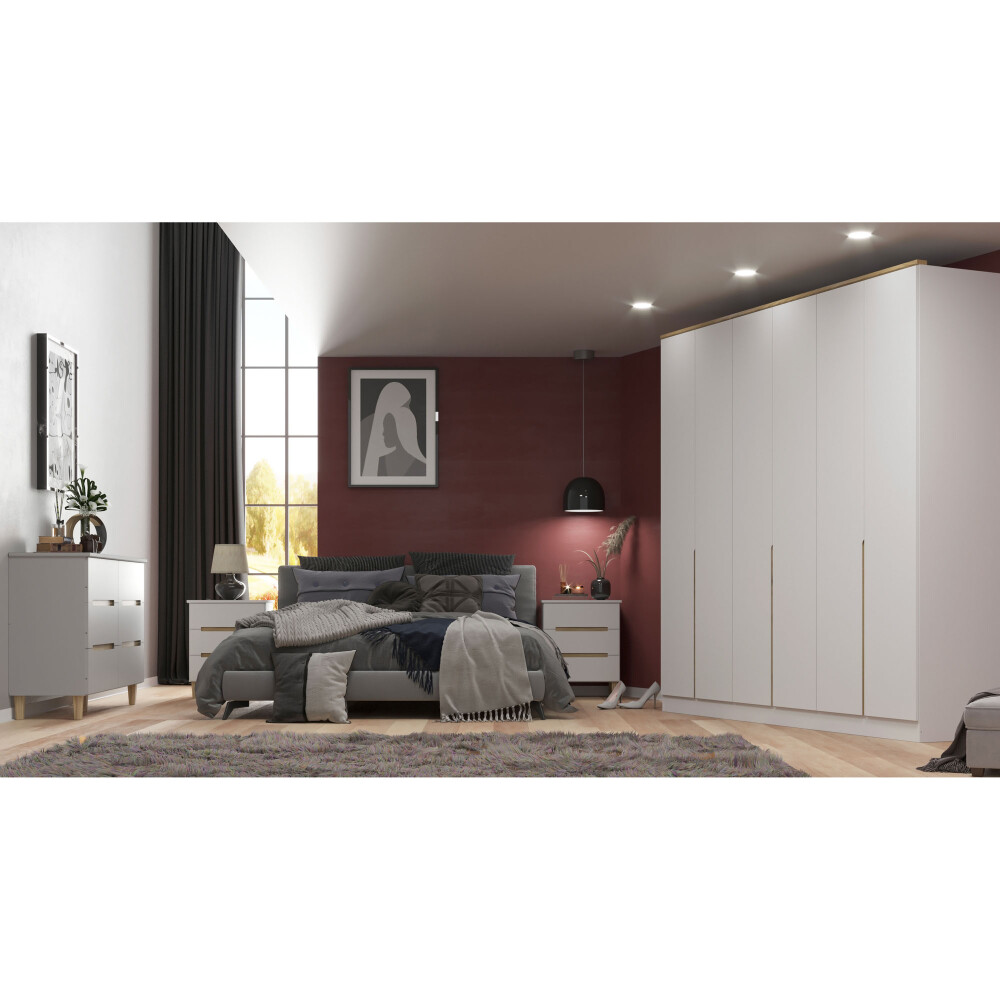 PLACARD ROPERO 6 PUERTAS MDF BLANCO LOGAN