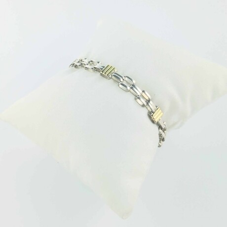 Pulsera de plata 925 y double de oro 18 ktes. Pulsera de plata 925 y double de oro 18 ktes.