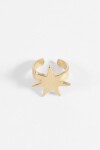 Anillo star acero dorado