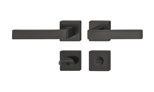 Manija c/tranca para baño negro mate 900.93.498 Manija C/tranca Para Baño Negro Mate 900.93.498