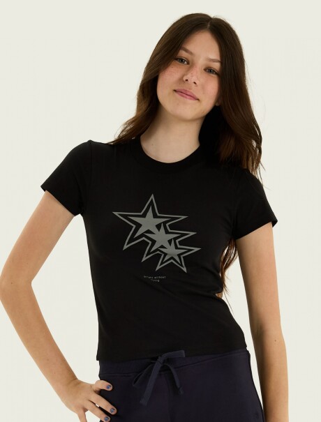 CAMISETA ESTAMPADA NEGRO