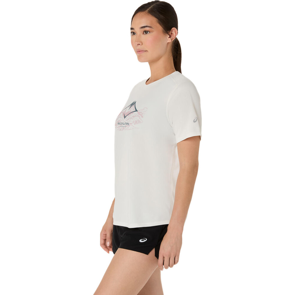 Polo Running Fujitrail Logo SS Top Mujer Cream