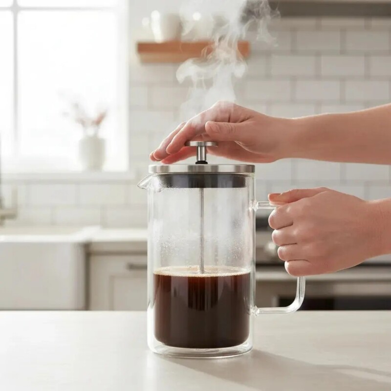 Cafetera Selecta con Prensa Francesa Doble Vidrio 600ml Cafetera Selecta con Prensa Francesa Doble Vidrio 600ml
