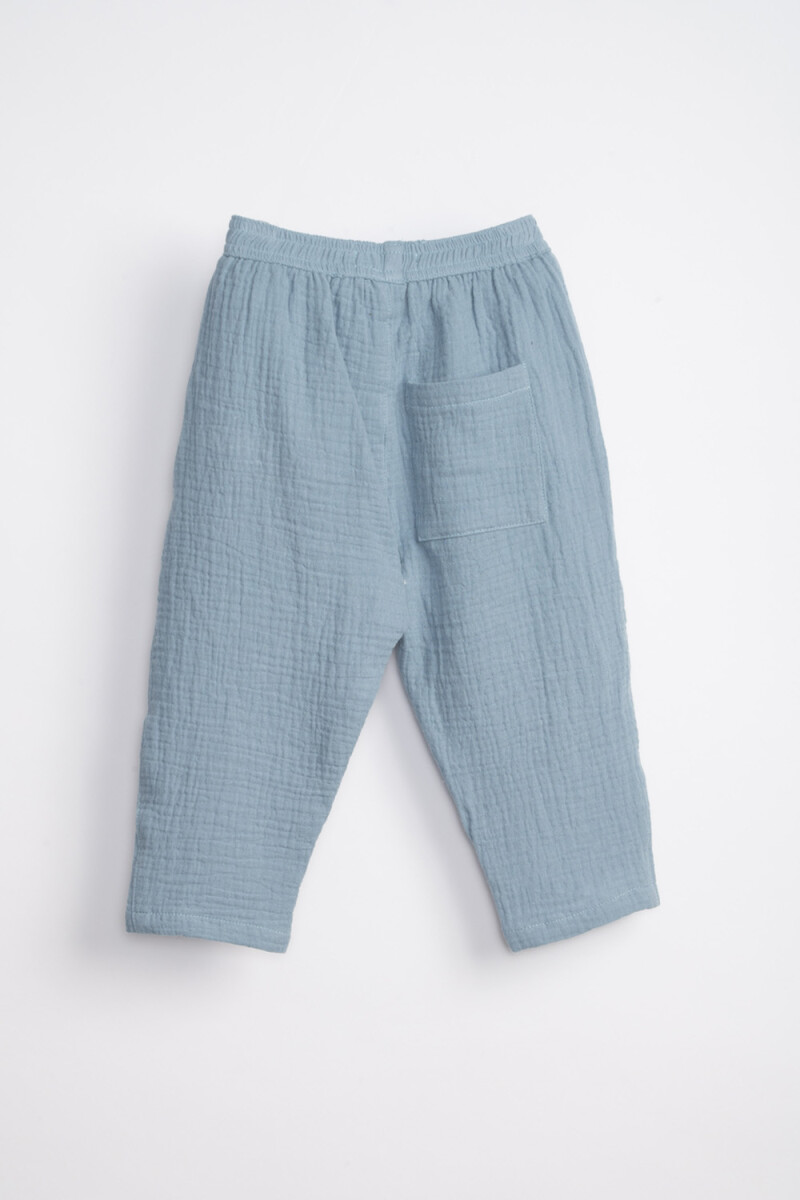Pantalón bambula Azul