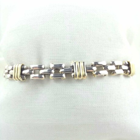 Pulsera de plata 925 con double de oro 18k. Modelo, PANTER. Pulsera de plata 925 con double de oro 18k. Modelo, PANTER.
