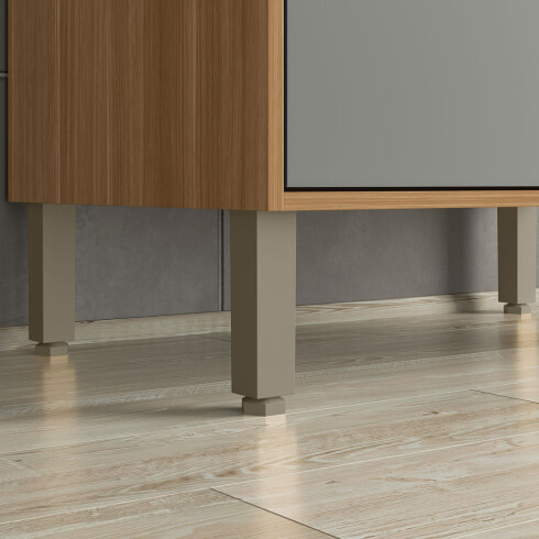 BAJO MESADA 2 PUERTAS MOBILIARIO COCINA MDP COLORS FREIJO FREIJO Y VERDE