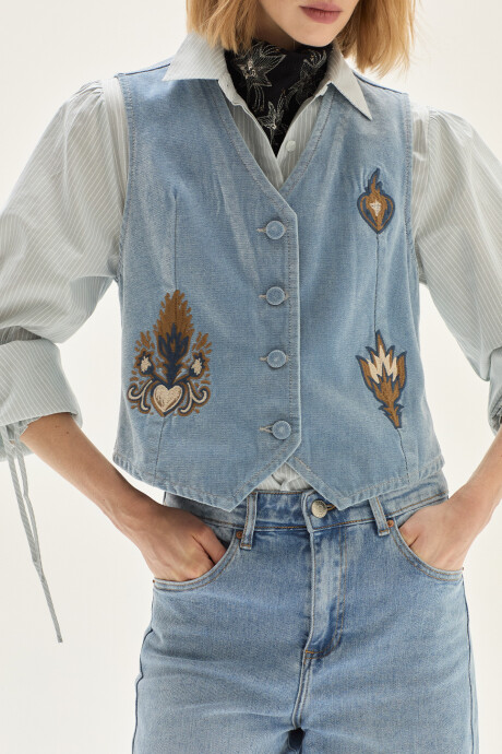 Chaleco Fields Celeste