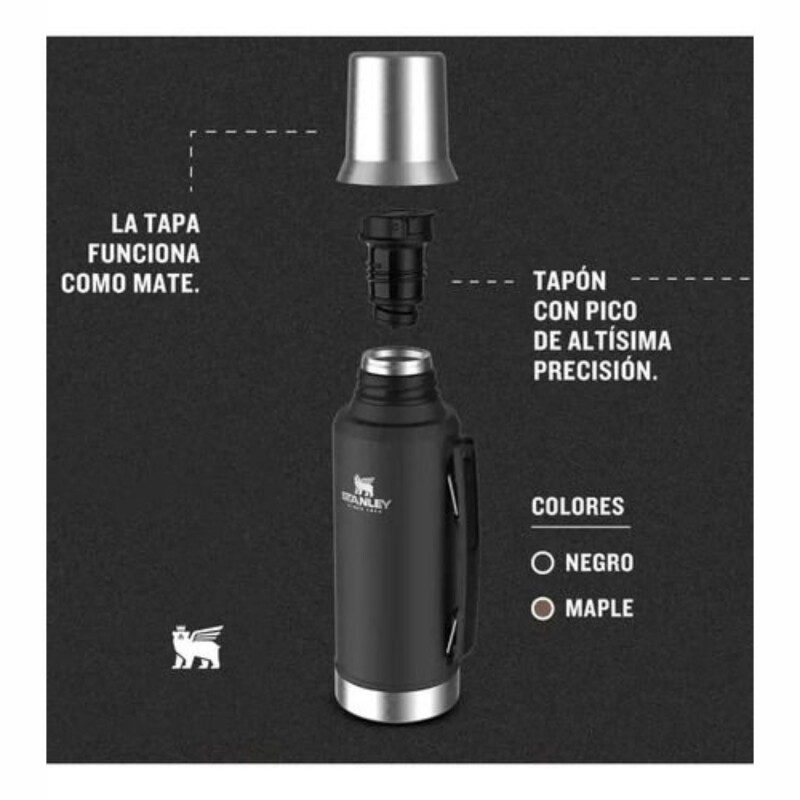 Termo Y Mate 2 En 1 Stanley Classic Mate System 1,2 L Para Preparar Mate Rosa