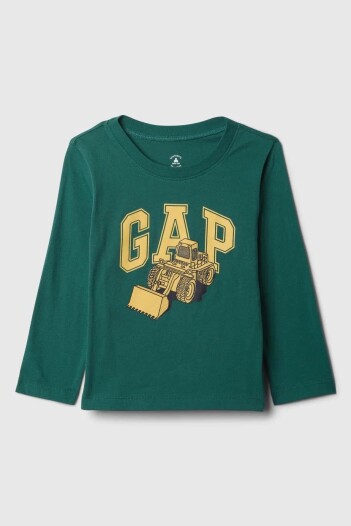 Remera Logo Gap Manga Larga Toddler Niño Balsam Tree