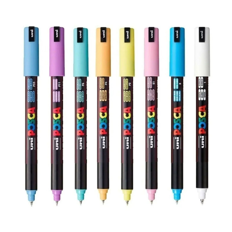 Marcadores Posca PC-1MR 8 colores pastel 0.7 mm Marcadores Posca PC-1MR 8 colores pastel 0.7 mm