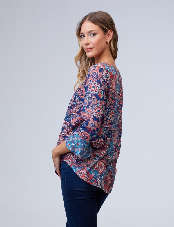 Blusa Print MULTI/AZUL