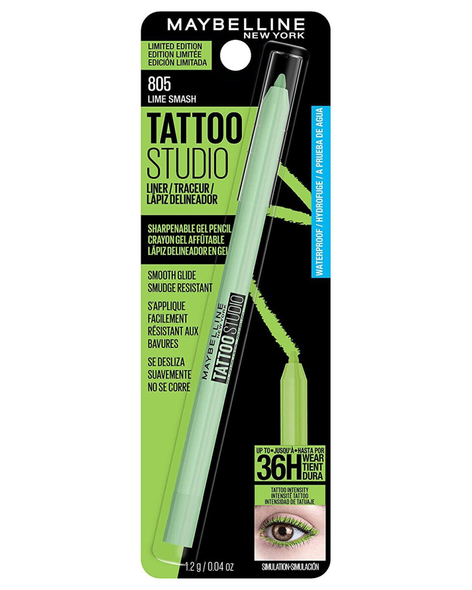 Lápiz Delineador en Gel Maybelline Tattoo Studio Lime Smash 