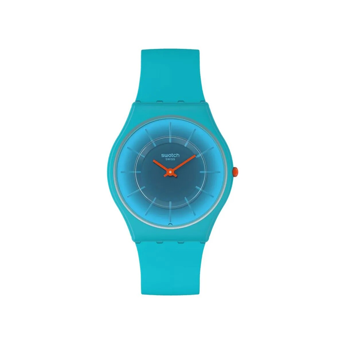 Reloj Swatch Ss08n114 Radiantly Teal De Silicona 