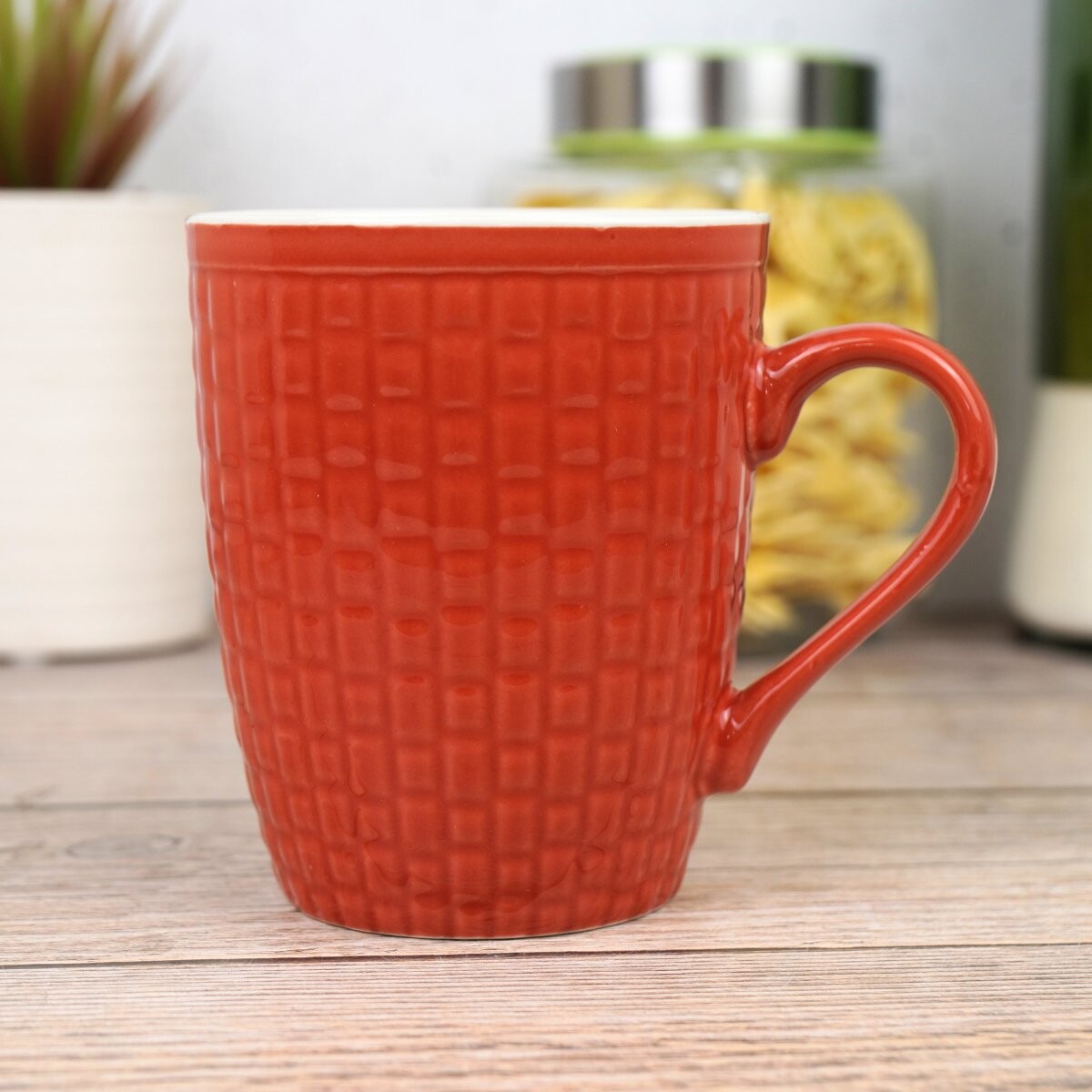 Taza de ceramica labrada 