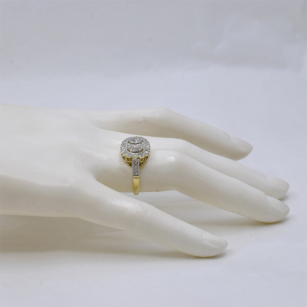 Anillo Antiguo En Oro 18K Y Brillantes Anillo Antiguo En Oro 18K Y Brillantes