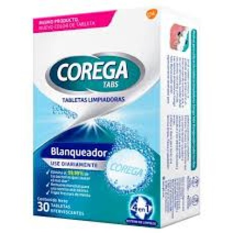 COREGA TABLETAS LIMPIADORAS BLANQUEADORA 30 UNIDADES COREGA TABLETAS LIMPIADORAS BLANQUEADORA 30 UNIDADES