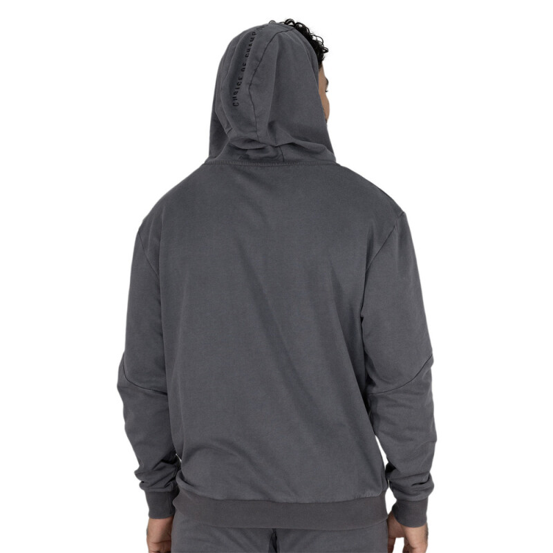 HOODIE MEN POLY/COTT EVERLAST REPUBLIC CH M6 CHARCOAL