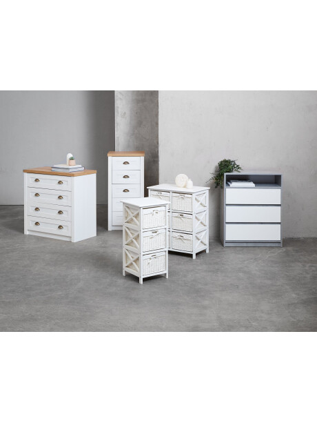 Cómoda BILLUND 3 cajones blanco/hormigón Cómoda BILLUND 3 cajones blanco/hormigón