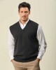 Chaleco Lambswool Escote V Negro