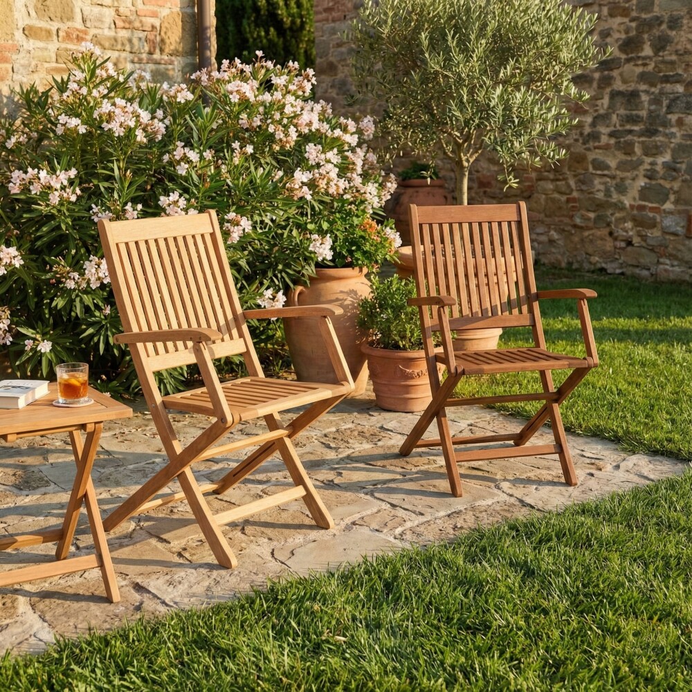 Silla Plegable con apoyabrazos Eucalipto - Ipanema Jatobá