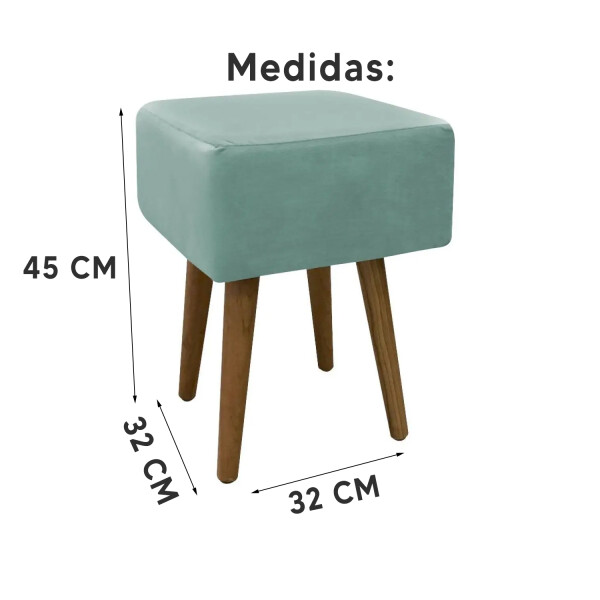 Puff Banqueta Banco Pixel Vvelvet P040066fy PUFF PIXEL VELVET ACQUA