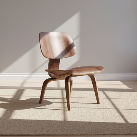BUTACA LCW MADERA MARRON ESTILO EAMES NOGAL