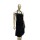 Delantal con peto, bolsillos y cuello ajustable Negro