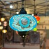 Colgante vitraux de techo 23 cm multicolor Turquesa