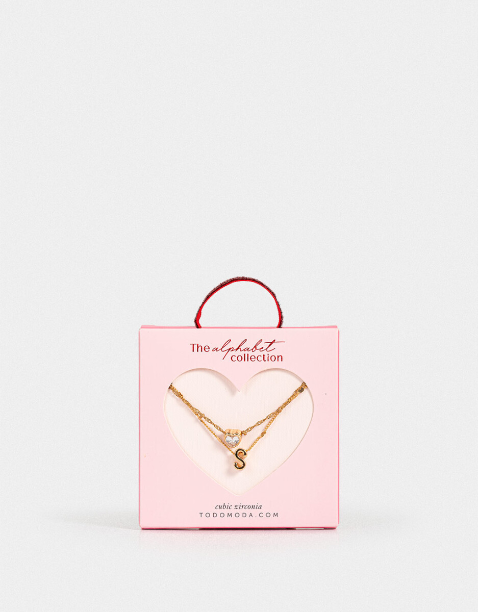 Collar Corto Cubic Inicial "s" 