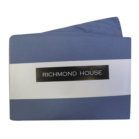Juego Sábanas 1 Plaza Richmond House Lisas 100% Microfibra AZUL PIEDRA