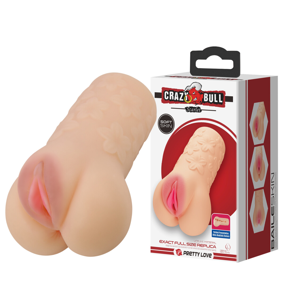 Masturbador Vagina Realística Crazy Bull Scarlet 