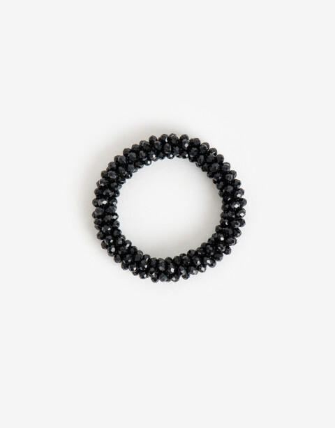Gomitas Elásticas Strass Gomita Elástica Con Beads - Negro