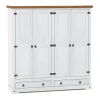 Ropero Madera 4 Puertas Blanco Linea Rustica Ropero Madera 4 Puertas Blanco Linea Rustica