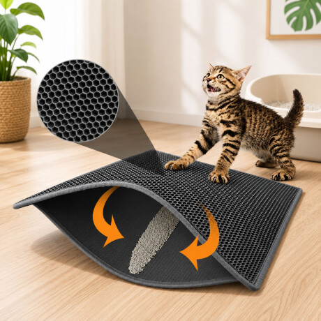 Alfombra Sanitaria Gato Doble Capa 75x65 Impermeable Alfombra Sanitaria Gato Doble Capa 75x65 Impermeable