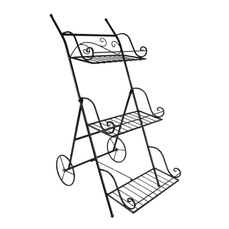 Rack de metal para macetas 3 estantes Rack de metal para macetas 3 estantes