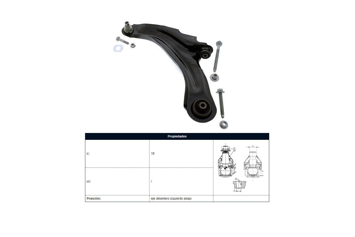 Parilla De Suspension Delantera Renault Clio 12-25 Der Parilla De Suspension Delantera Renault Clio 12-25 Der