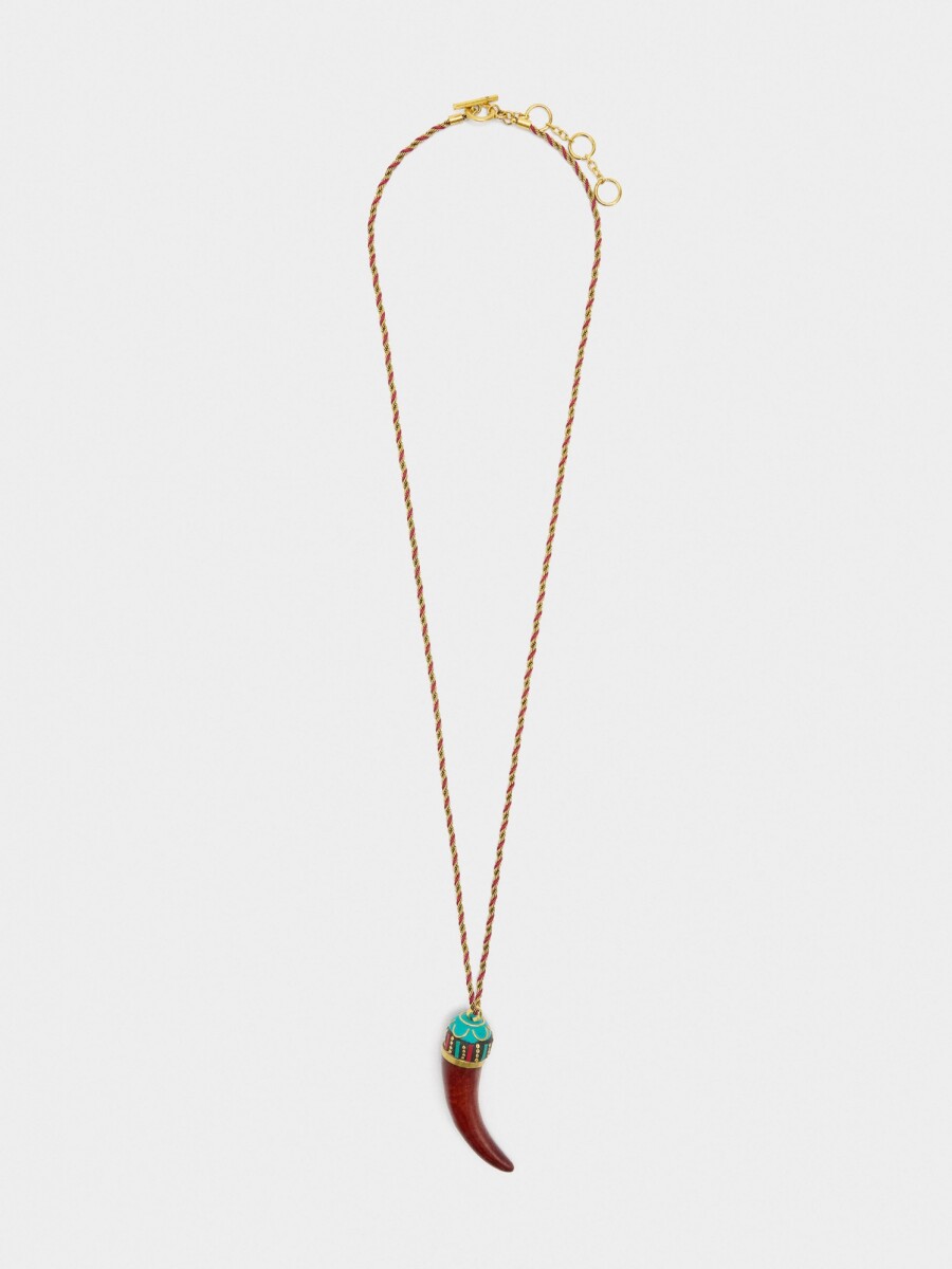 Collar Largo De Colgante Étnico multicolor
