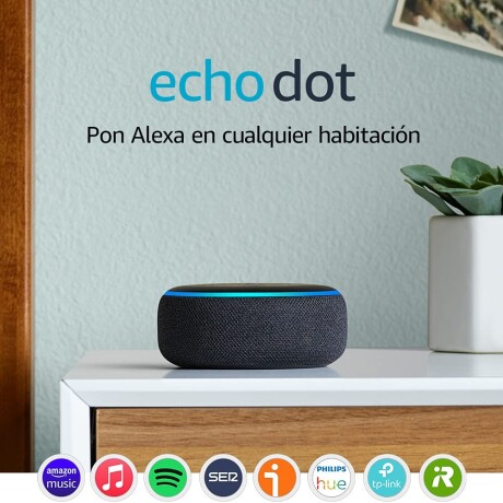 Amazon Echo Dot 3rd Gen Con Asistente Virtual Alexa Carbón 110v/240v Amazon Echo Dot 3rd Gen Con Asistente Virtual Alexa Carbón 110v/240v