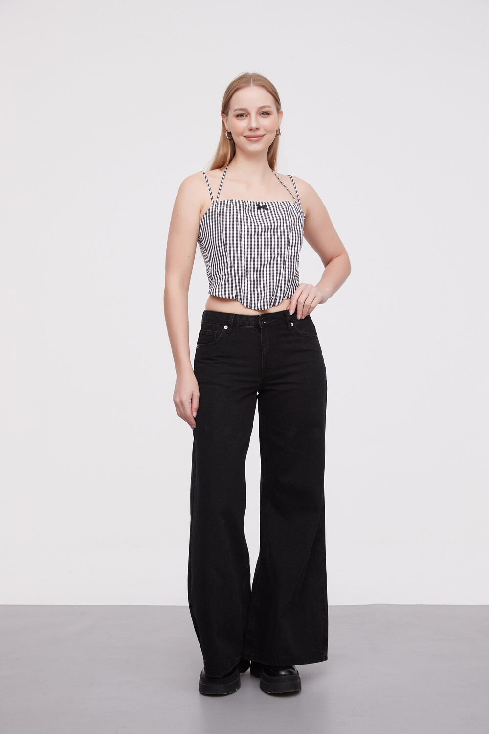 Pantalon Tabia Gris Oscuro