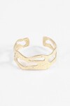 Pulsera acero wavy dorado