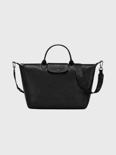 Longchamp -Cartera de gran capacidad en cuero, Le pliage Xtra Negro