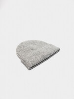 Gorro De Punto Lurex Con Dobladillo gris