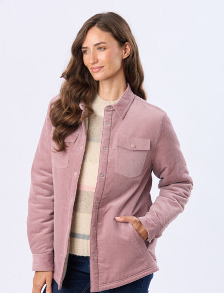 CAMPERA DE PANA Y CORDERITO Rosado