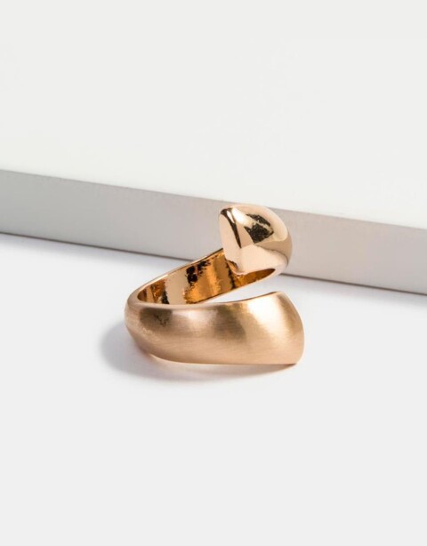 Anillos Medianos y Grandes Metal Anillo Espiral - Dorado
