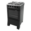 Combo Cocina Negra 4h A Gas + Campana Extractora Negra 60cm Color Negro Combo Cocina Negra 4h A Gas + Campana Extractora Negra 60cm Color Negro