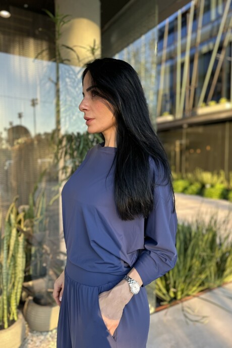 Blusa escote bote Athenea Azul Marino