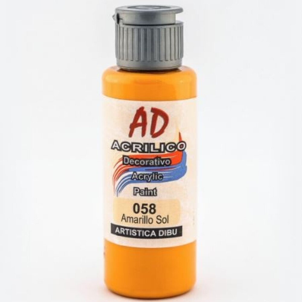 Acrílico Decorativo Ad 60 Ml Amarillo Sol #Acrílico Decorativo Ad 60 Ml Amarillo Sol