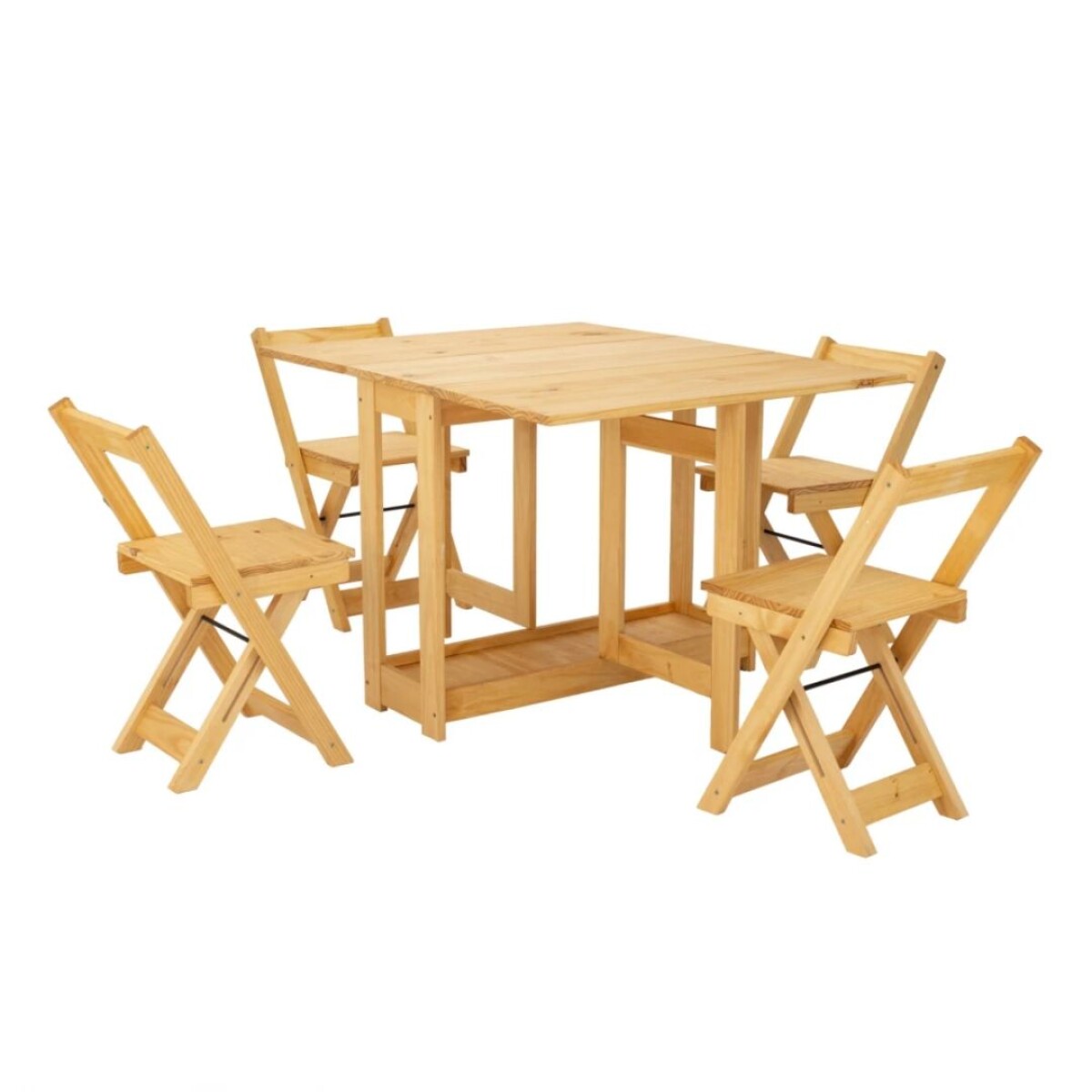 Conjunto Desayunador Plegable 4 Banquetas Marsala 