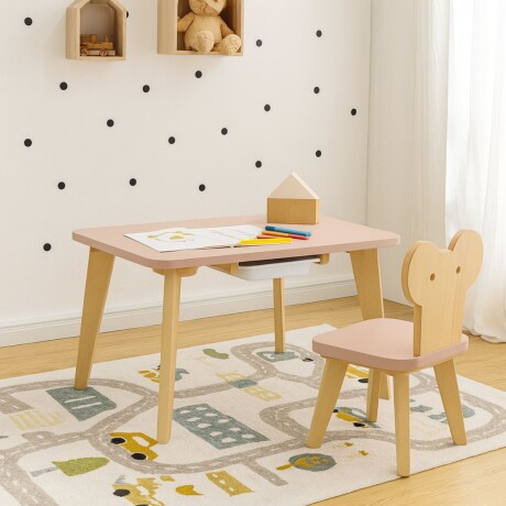 MESA INFANTIL TIDY Rosa - UNICO