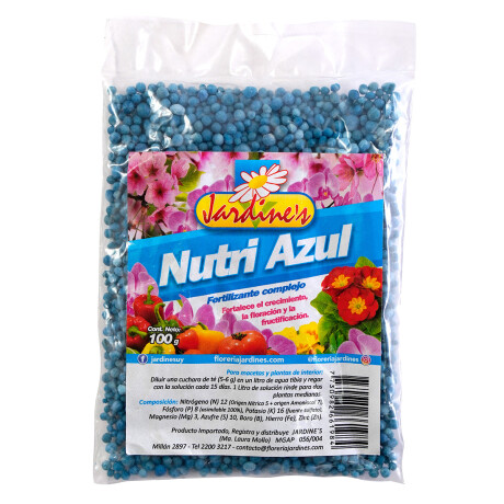 Fertilizante Jardines Nutri Azul 100g Fertilizante Jardines Nutri Azul 100g